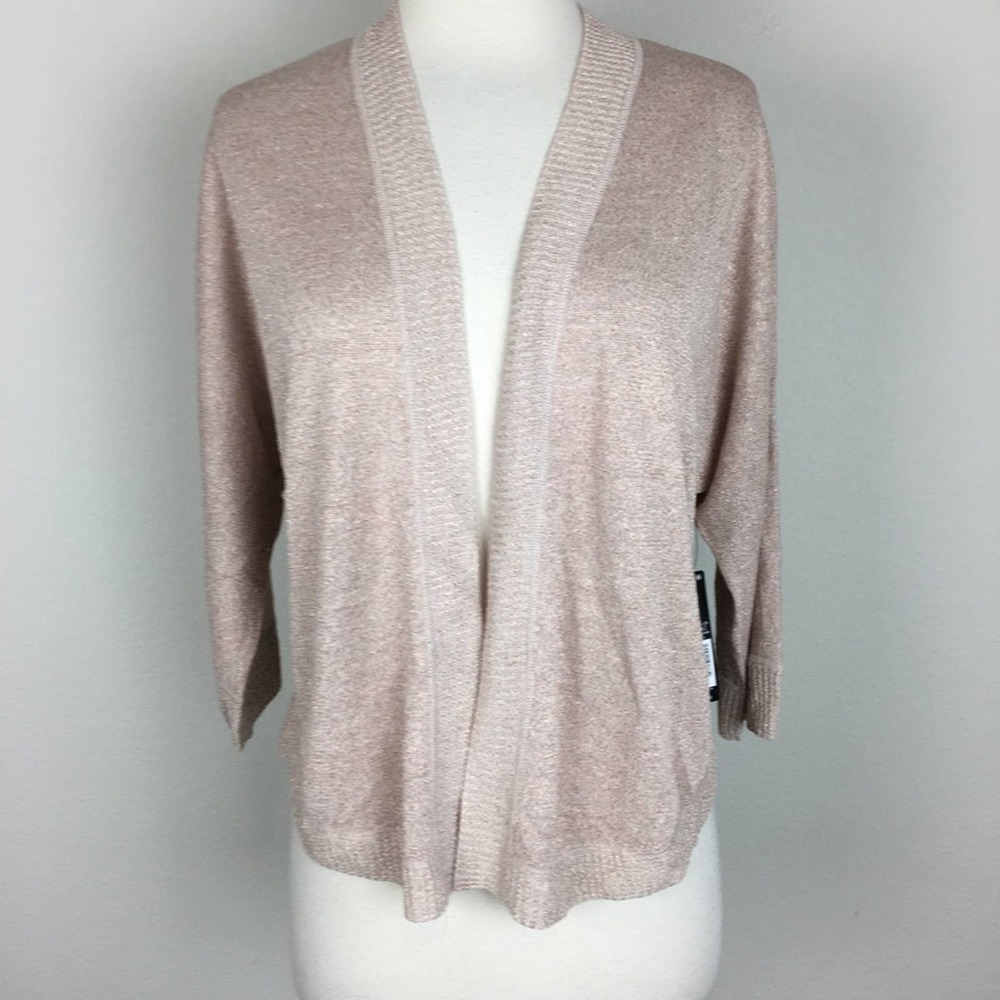 Nic + Zoe NWT Bleached Copper Open Front Cardigan Large